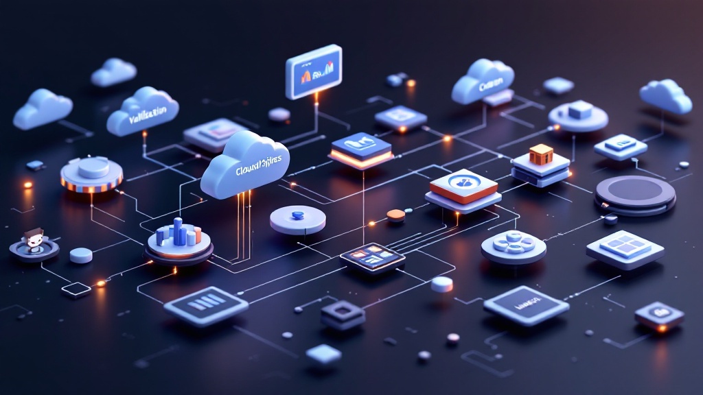 Connected workflow graphic linking validation and specification to code generation, CI/CD deployment, analytics, payments, and launch deliverables.