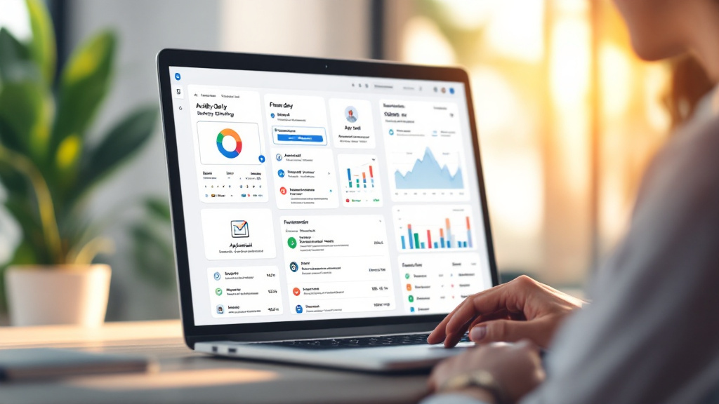 Professional reviewing a unified dashboard that connects email, calendar, tasks, and financial reminders with approval checkpoints and an activity history.