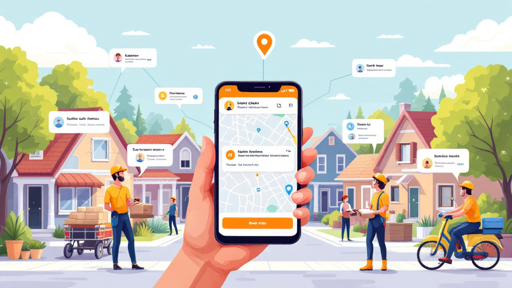 Customer request connected through a map to nearby verified providers responding with quotes and availability.